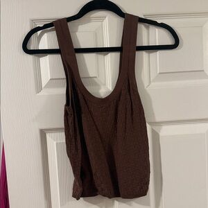Abercrombie & Fitch Chocolate Textured Tank Top